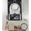 100Cm 150Cm The Moon Zodiac Siyah Beyaz Duvar Halısı