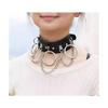 3 Halka Ve Zincir Detay Suni Deri Chocker