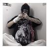Anime Harajuku Gothic Girl Siyah Unisex T-Shirt