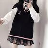 Anime Harajuku Kuromi Sanrio V Yaka Süveter