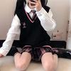 Anime Harajuku Kuromi Sanrio V Yaka Süveter
