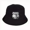 Anime Winged Skeleton Siyah Bucket Şapka