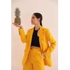 Atlas Kumaş Oversize Kadın Ceket-Hardal