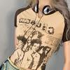 Bej Grunge Rockmore Raglan Yarım T-shirt