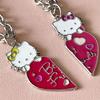 Best Friends Pembe Kalpli Hello Kitty Çift Kolye