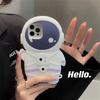 Beyaz Hello Astronaut İphone Telefon Kılıfları