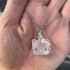 Beyaz Hello Kitty Saydam Kolye