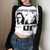 Beyaz I Am Bad Raglan Uzun Kollu Crop