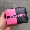 Black Pink - Pembe Siyah Logo Kısa Cüzdan
