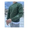 Brigade  Baskılı Bisiklet Yaka Oversize Sweatshirt-Haki