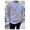 Brigade  Baskılı Bisiklet Yaka Oversize Sweatshirt-Kar Melanj