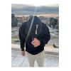 Brigade  Baskılı Kapüşonlu Oversize Sweatshirt-Siyah