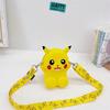 Büyük Boy Sarı Pokemon Pikachu Silikon Askılı Çanta