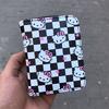 Damalı Yıldızlı Hello Kitty Face Kolaj Kısa Cüzdan