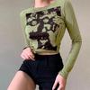 Girls Squad Haki Crop Uzun Kollu