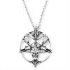 Gothic Goat Head Pentagram Kolye