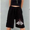 Gotik Occult Moth Penye Unisex Şort
