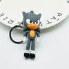 Gri Kirpi Sonic Silikon Anahtarlık