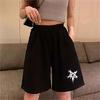 Harajuku Gothic Star Penye Unisex Şort