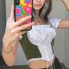 Harajuku Medieval Style Yeşil Yarım Kadın T-Shirt