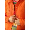 Jakar Kumaş Soğan Desen Oversize Kadın Uzun Gömlek-Oranj