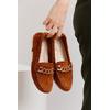 Kadın Hakiki Deri Loafer BY173 - Taba