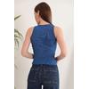 Kaşkorse Kumaş Halter Yaka Kadın Bluz-Saks