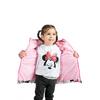 Kız Çocuk İçi Polarlı Kapüşonlu Girls Yazılı Kelebek Desenli Kışlık Şişme Mont & Kaban & Parka