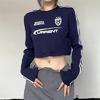 Lacivert Societa Sportiva Current Uzun Kollu Crop