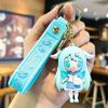 Mavi Anime Hatsune Miku Silikon Anahtarlık