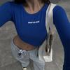 Mavi Don't Be Blue Uzun Kollu Crop