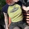 Moody Girls Yeşil Raglan Yarım T-Shirt