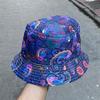 Mor Swirls Desenli Bucket Şapka