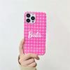 Pembe Desenli Barbie Logo İphone Telefon Kılıfları