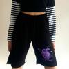 Purple Dragon Siyah Penye Unisex Şort