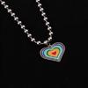 Rainbow Kalp Kolye