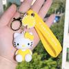 Sarı Oturan Hello Kitty Silikon Anahtarlık