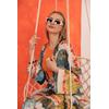 Saten Kumaş Batik Desen Kadın Kimono-YAĞ YEŞİLİ