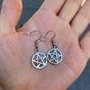 Silver Pentagram Küpe