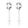 Silver Zincirli North Star Küpe