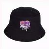 Siyah Anime Kuromi Heart Bucket Şapka