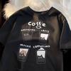 Siyah Coffe Cat Unisex T-Shirt