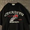 Siyah Eternity Rose (Unisex) T-Shirt