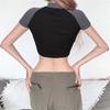 Siyah Harajuku Streetstyle Sport Fermuarlı Kısa Kollu Crop Hırka