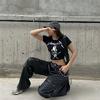 Siyah Metallica Cliff 'Em All Kısa Kollu Crop