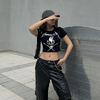 Siyah Metallica Cliff 'Em All Kısa Kollu Crop