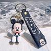 Siyah Oturan Mickey Mouse Silikon Anahtarlık