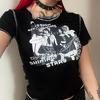 Siyah Passion Burning - Shining Stars Nana Yarım T-Shirt