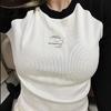 Siyah Raglan IS Beyaz Uzun Kollu Crop