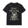 Siyah Rocker Cat - Heavy Meowtal (Unisex) T-Shirt